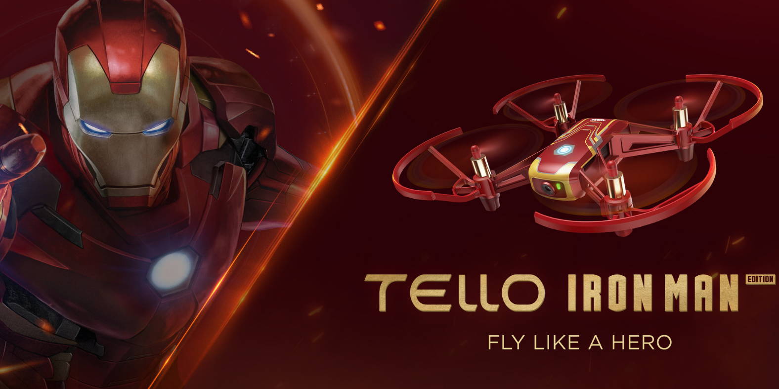 DJI, Ryze, Disney & Marvel Announce New Tello Iron Man Edition | Fly Like A Hero - DrDrone.ca