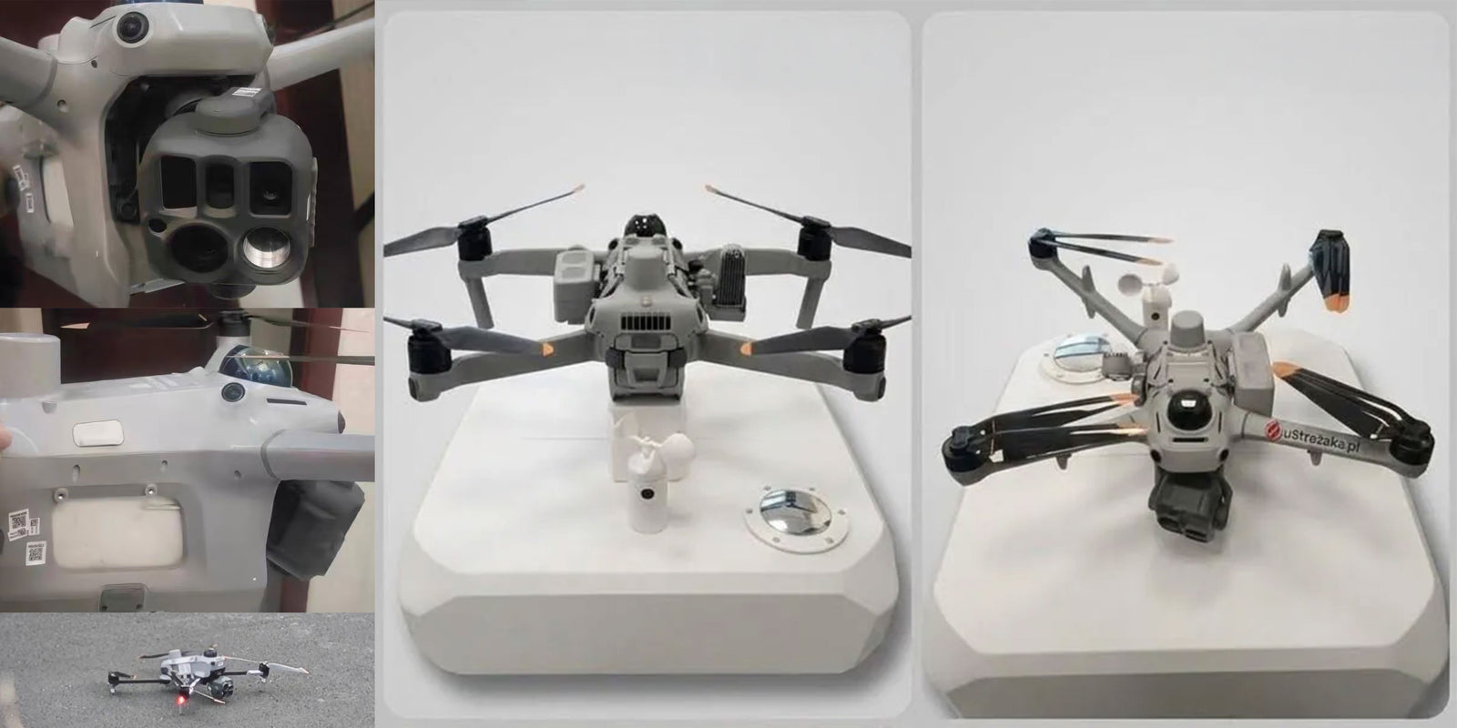 Various views of the rumoured DJI Matrice 5T displayed on a white background.