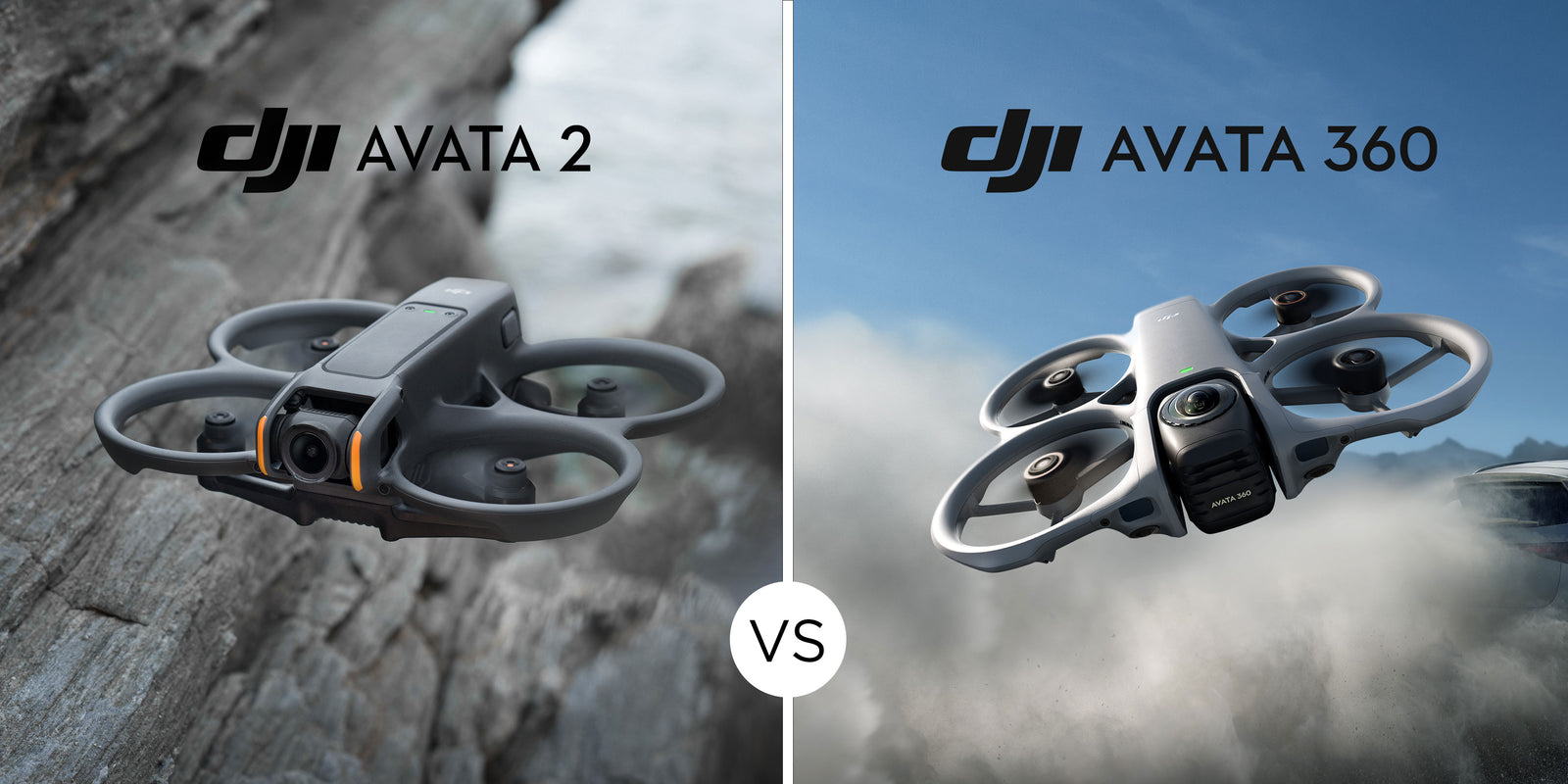 Comparison of DJI Avata 2 and Avata 360 drones.