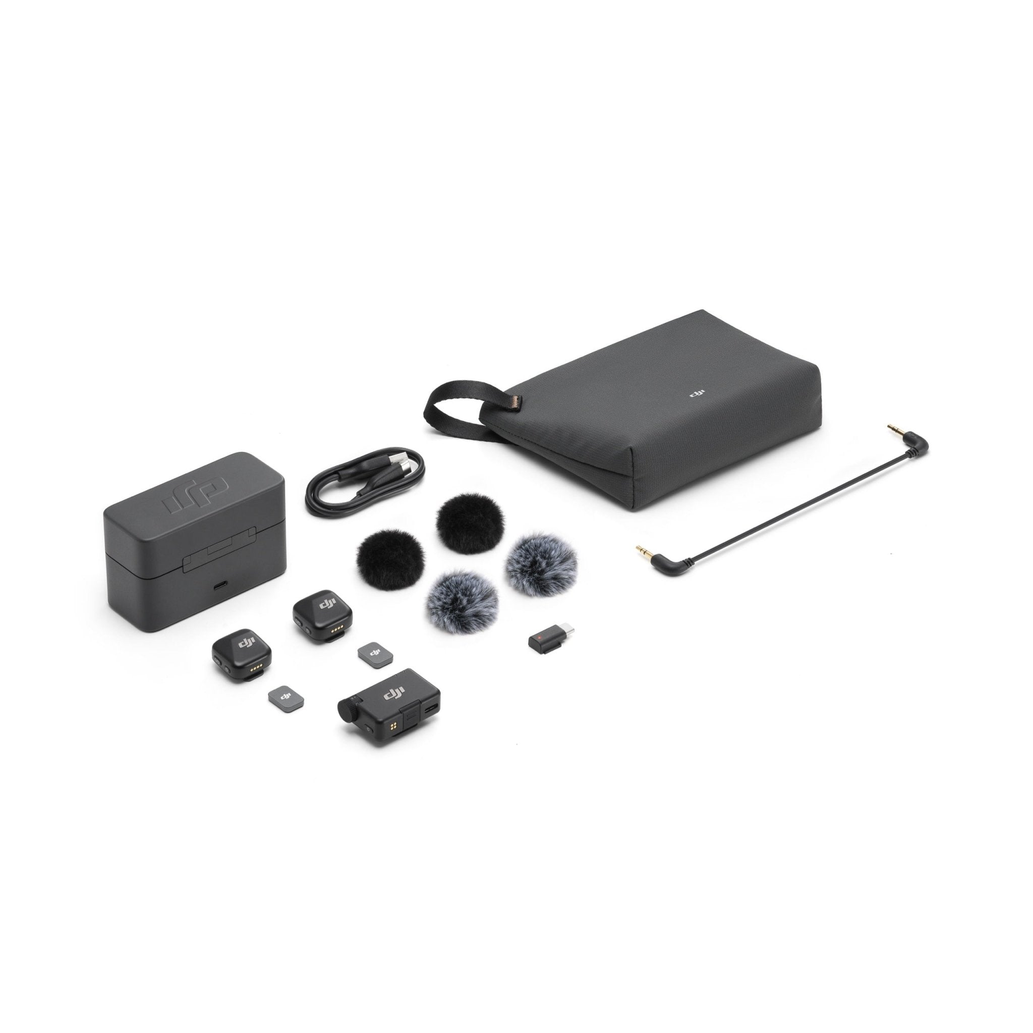 Mini microphone DJI (2 émetteurs + 1 récepteur + étui de chargement ...