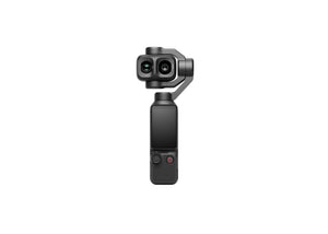 The DJI Osmo Pocket 4P with its camera folded