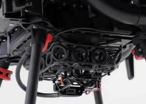 A closeup of the Freefly Vibration Isolator Cartridge (Astro Max) installed on a drone