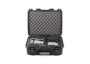 A front, top-down angled view of the the Nanuk Case 930 for DJI Avata 360 Fly More Combo with the drone and accessories displayed inside.
